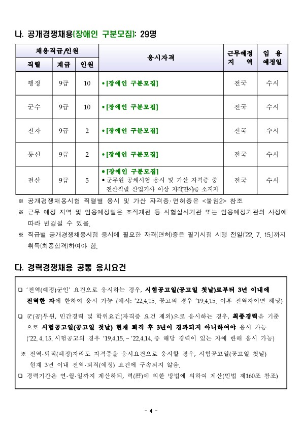 2022 공군 일반군무원 채용시험 시행계획 공고 (340명 채용) 2022 공군 일반군무원 채용시험 시행계획 공고 (340명 채용)
